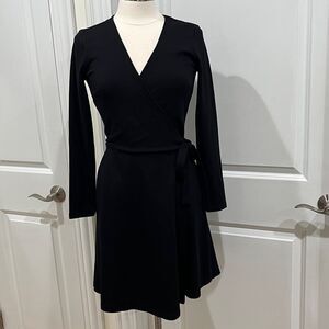 New! Loft Black Wrap Dress Size Small NWT